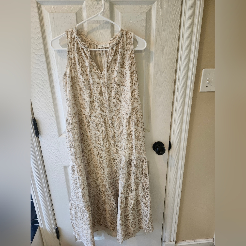 Neuflora Elegant Cream Midi Dress